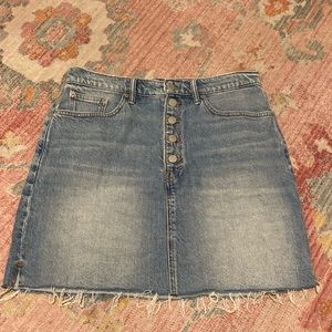 Lucky Brand raw hem denim skirt